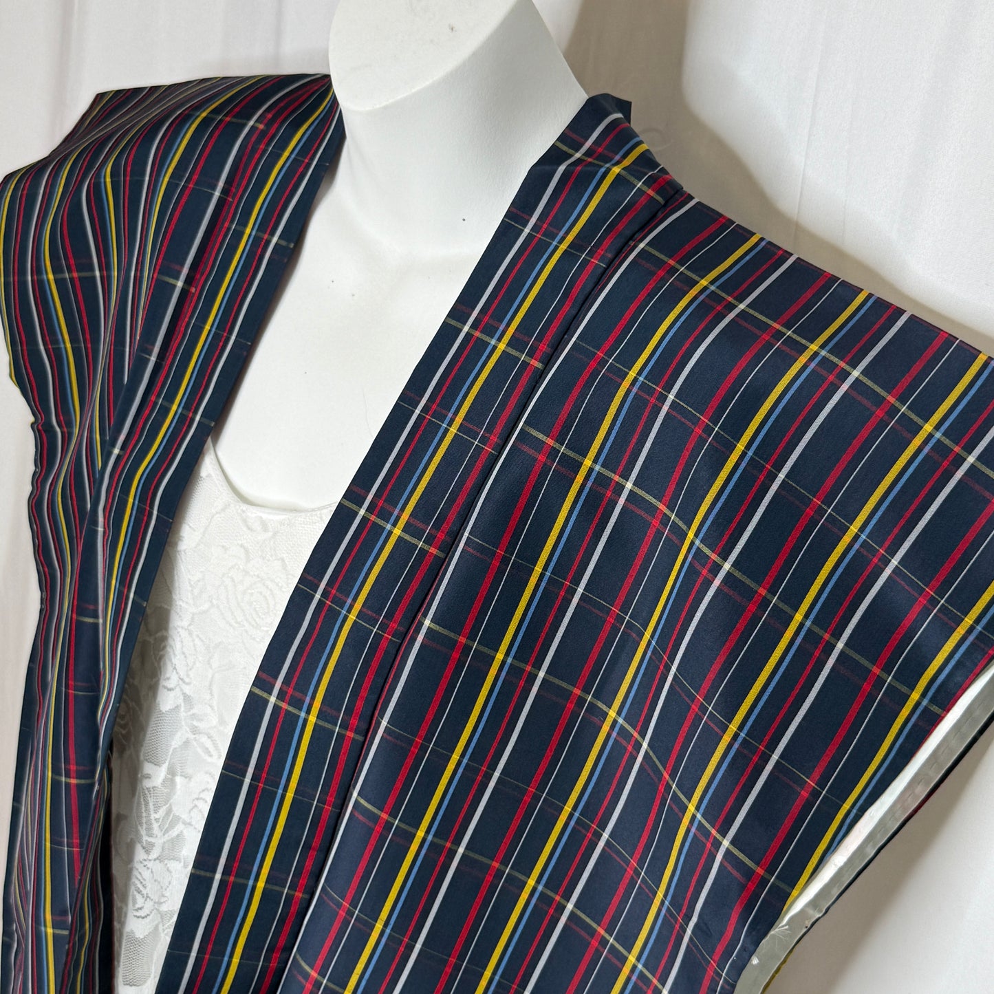 "Blue Plaid" Japanique Tunic Vest
