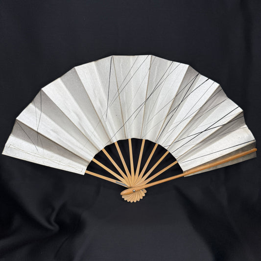"Silver Streak" Vintage Dance Folding Fan