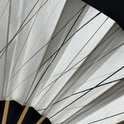 "Silver Streak" Vintage Dance Folding Fan