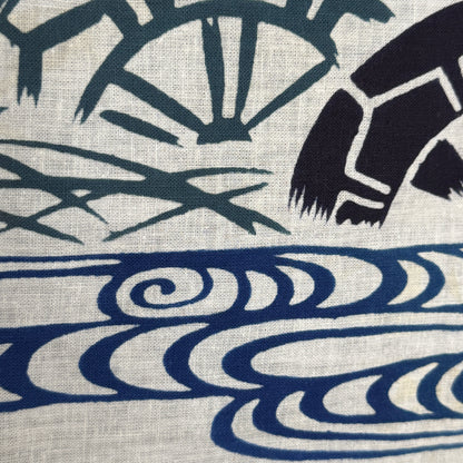 "Water Wheels" Vintage Tenugui