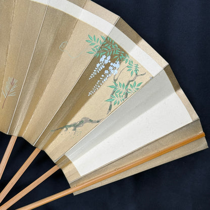 "Kyoto Serenity" Vintage Dance Folding Fan