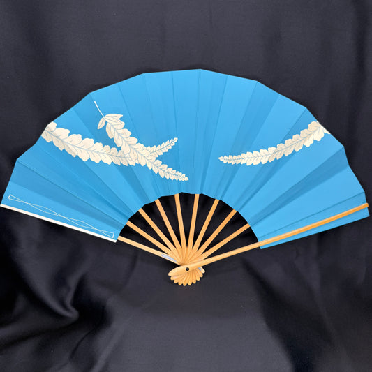"Blue and White" Vintage Dance Folding Fan