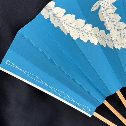 "Blue and White" Vintage Dance Folding Fan