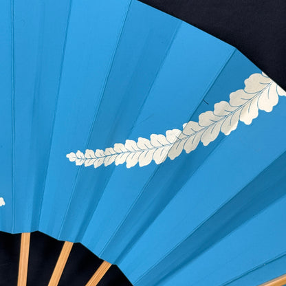 "Blue and White" Vintage Dance Folding Fan