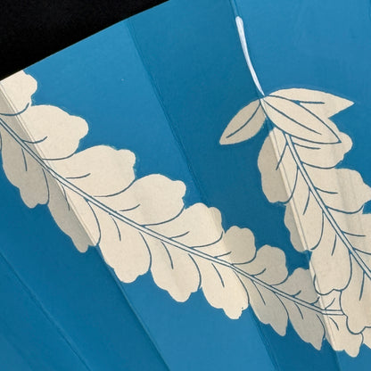 "Blue and White" Vintage Dance Folding Fan