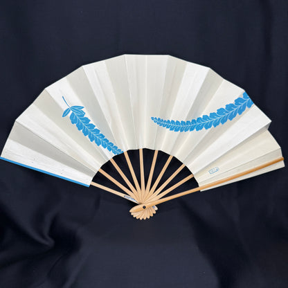 "Blue and White" Vintage Dance Folding Fan