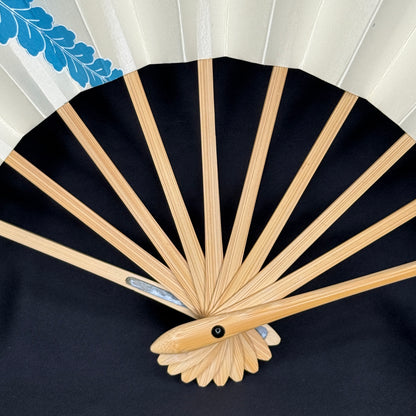 "Blue and White" Vintage Dance Folding Fan