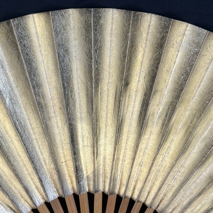 "Silver and Gold" Vintage Folding Fan