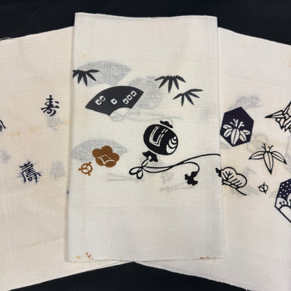 "Set of Three #3" Vintage Tenugui