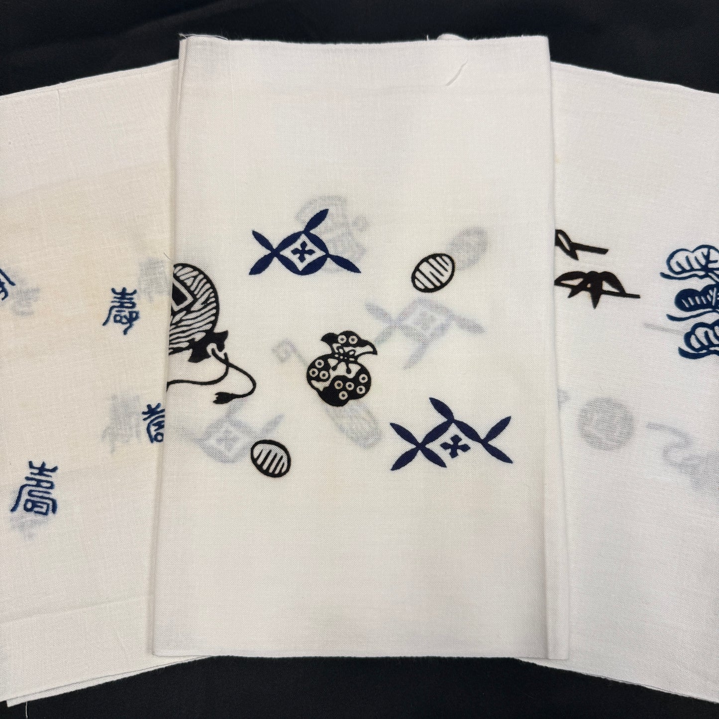 "Set of Three #5" Vintage Tenugui