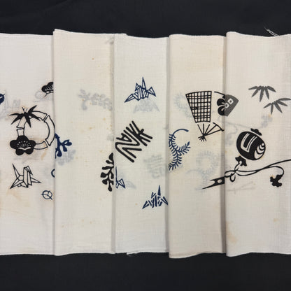 "Set of Five #4" Vintage Tenugui