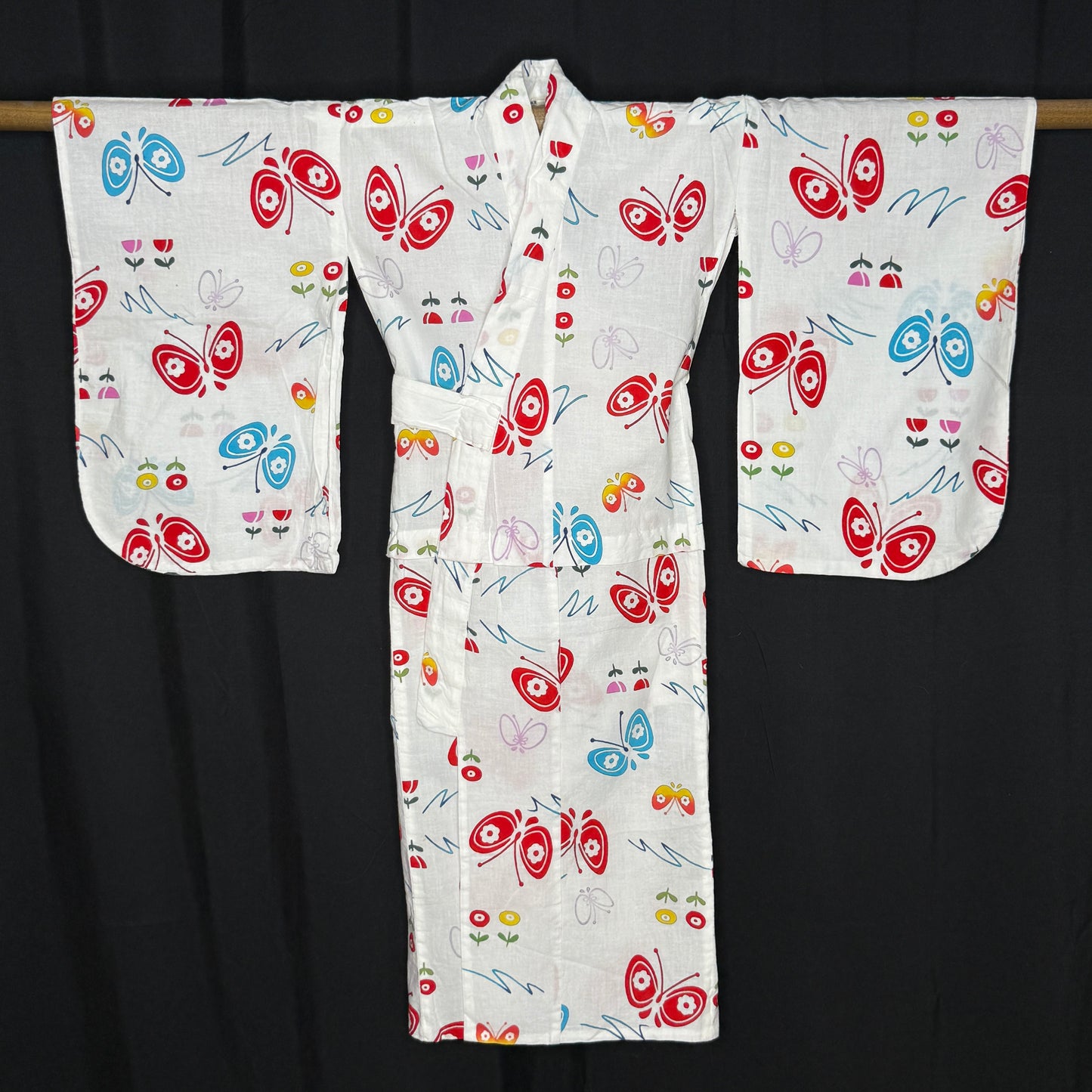 "Butterfly Waltz" Vintage Girl's Yukata