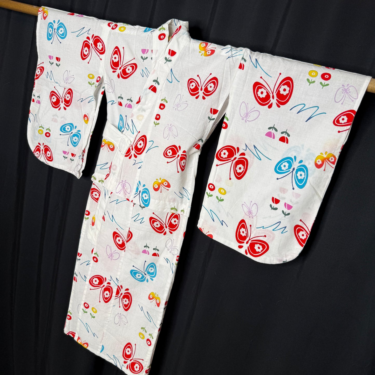 "Butterfly Waltz" Vintage Girl's Yukata