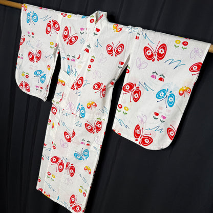 "Butterfly Waltz" Vintage Girl's Yukata