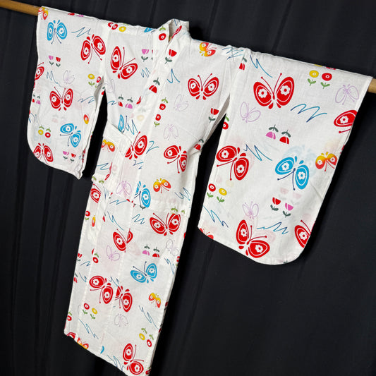"Butterfly Waltz" Vintage Girl's Yukata