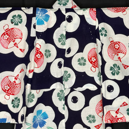"Lantern Bloom" Vintage Girl's Yukata