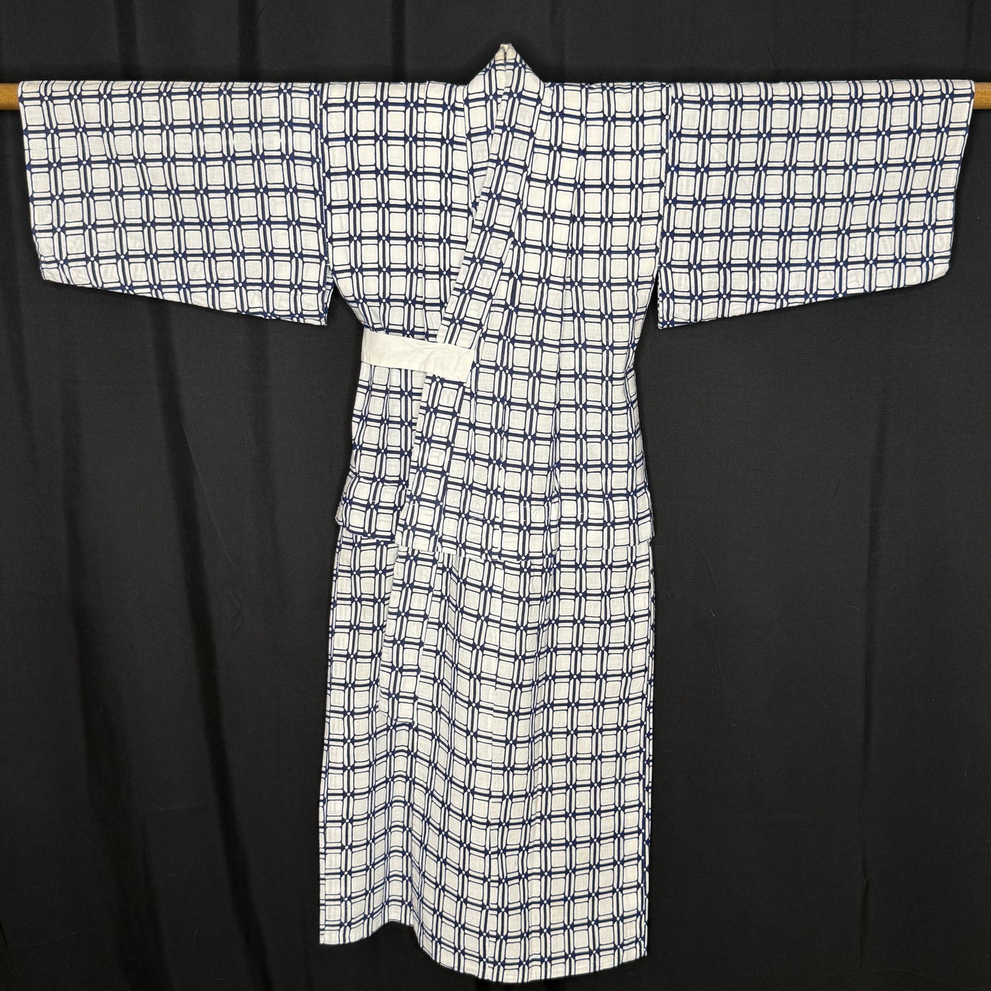 "Window Lattice" Vintage Boy's Yukata