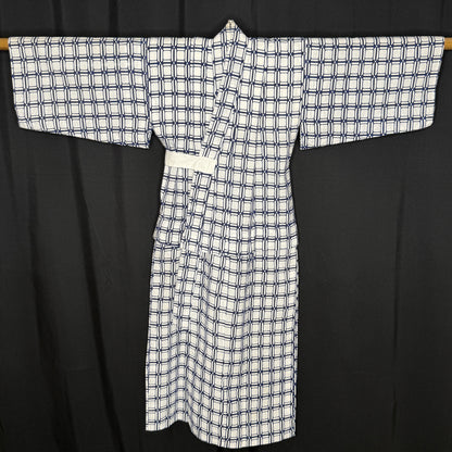 "Window Lattice" Vintage Boy's Yukata