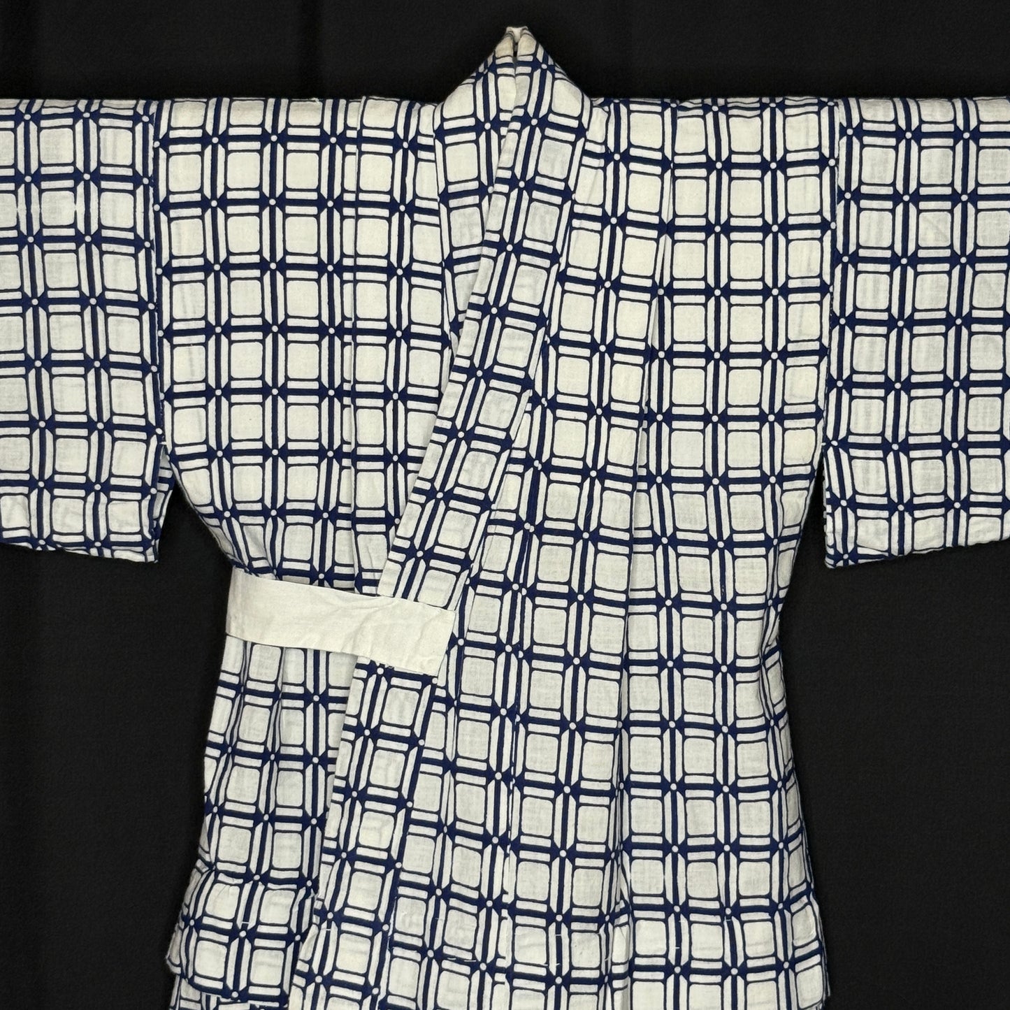 "Window Lattice" Vintage Boy's Yukata