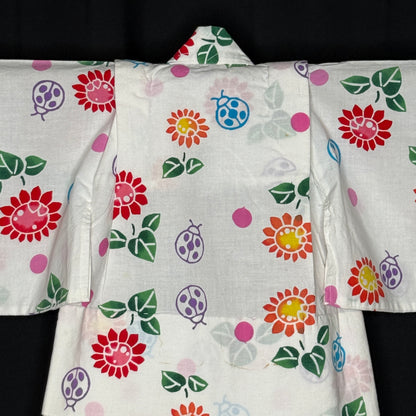 "Summer Picnic" Vintage Girl's Yukata