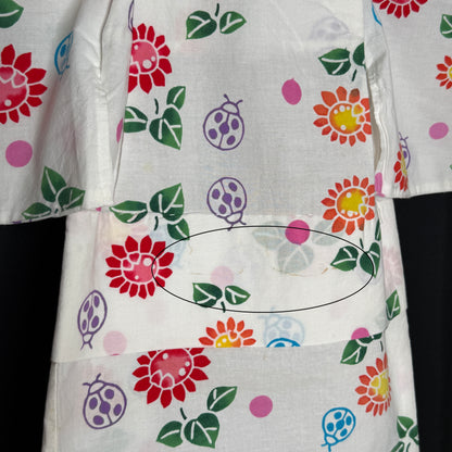 "Summer Picnic" Vintage Girl's Yukata