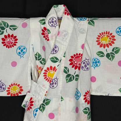 "Summer Picnic" Vintage Girl's Yukata