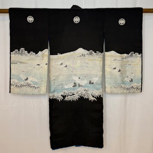 "Cranes in the Bay" Vintage Boy's Miyamairi