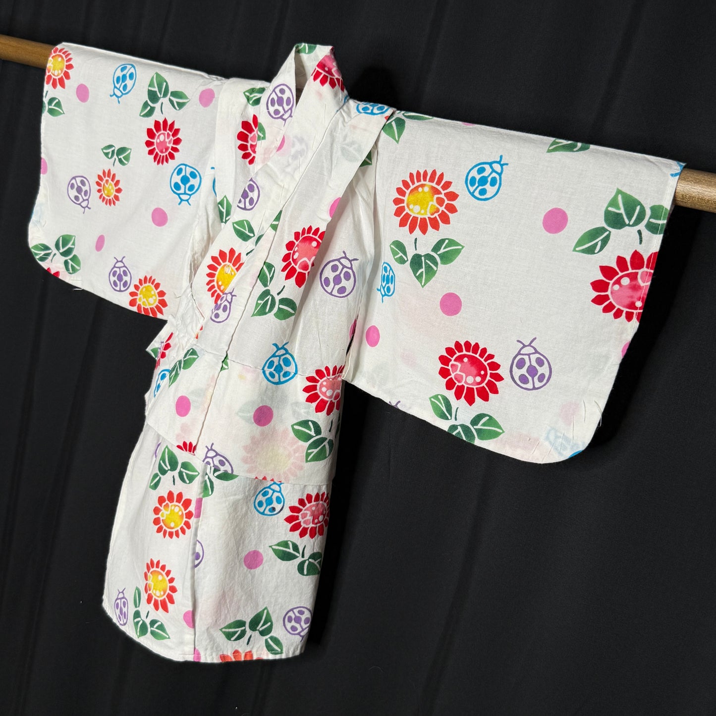 "Summer Picnic" Vintage Girl's Yukata
