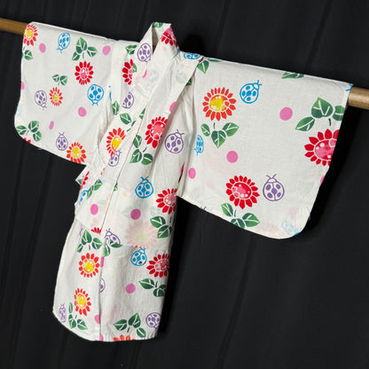 "Summer Picnic" Vintage Girl's Yukata