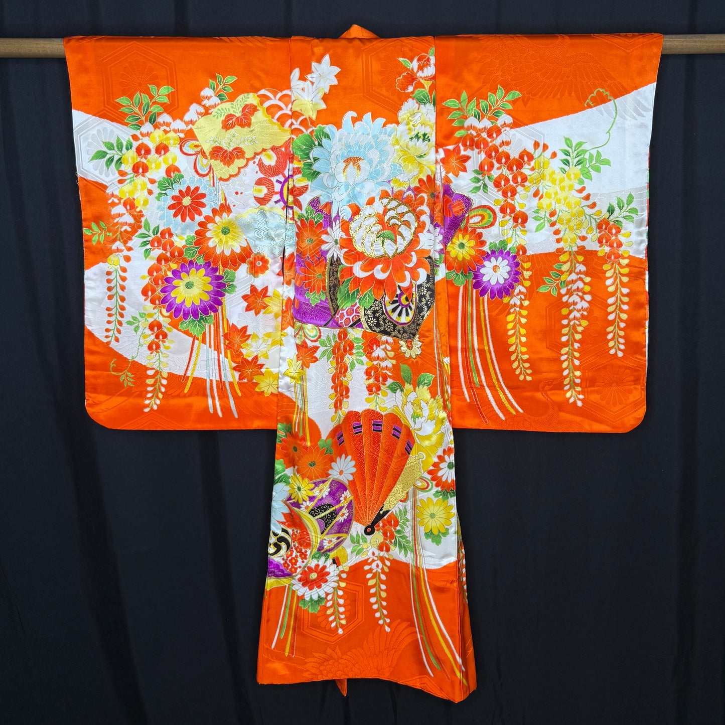 "Wisteria Cascade" Vintage Girl's Kimono