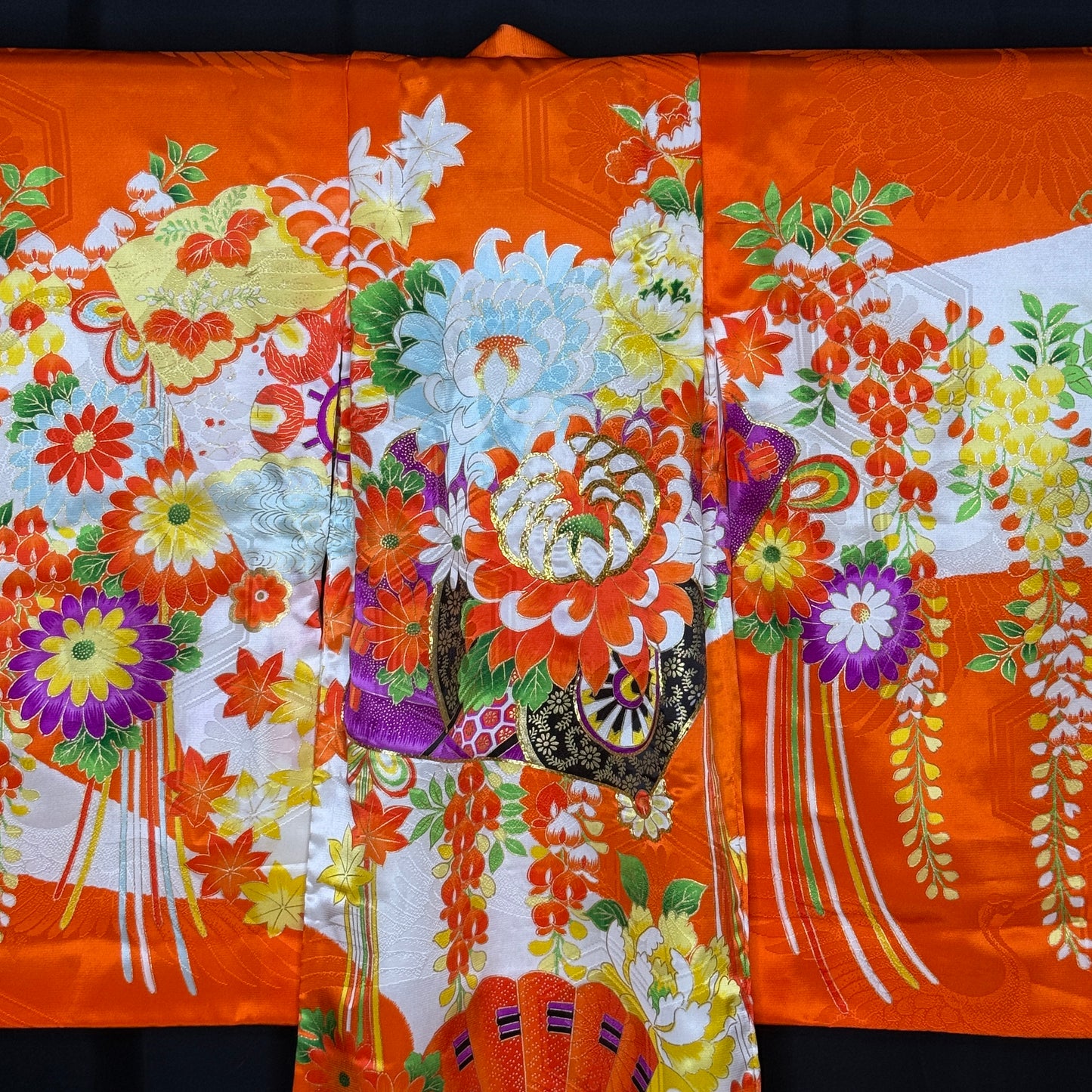 "Wisteria Cascade" Vintage Girl's Kimono
