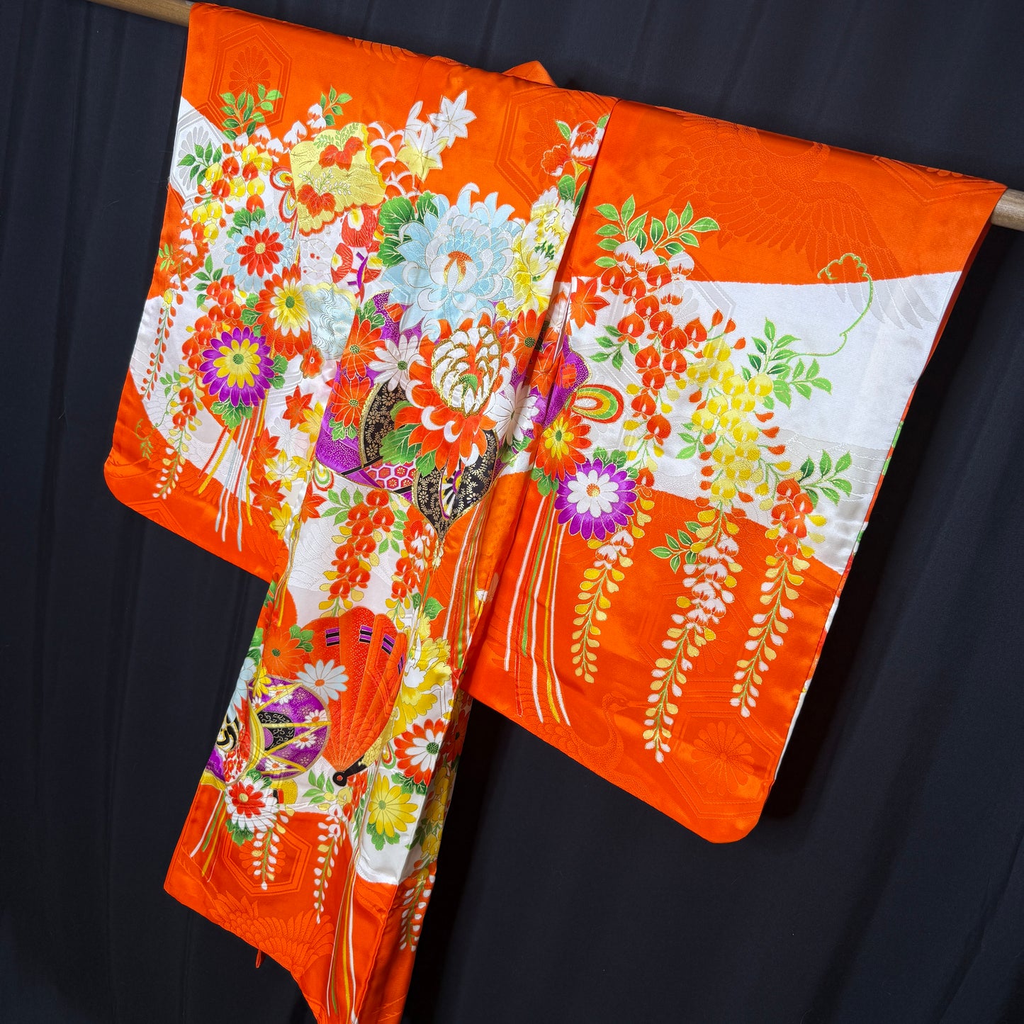 "Wisteria Cascade" Vintage Girl's Kimono