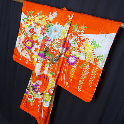 "Wisteria Cascade" Vintage Girl's Kimono