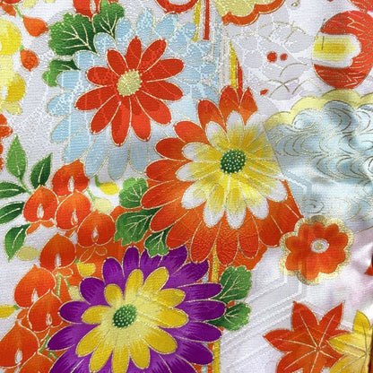 "Wisteria Cascade" Vintage Girl's Kimono