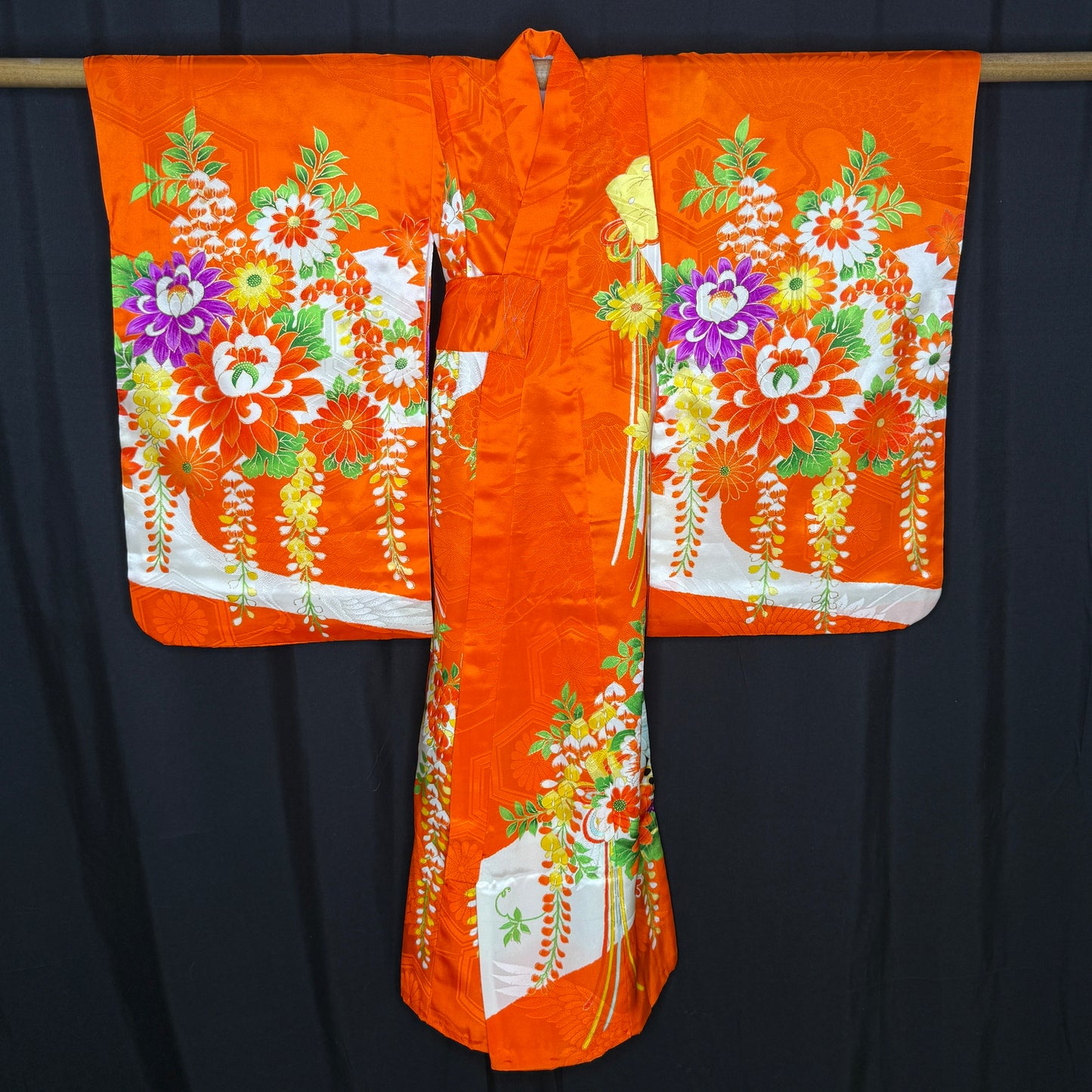 "Wisteria Cascade" Vintage Girl's Kimono