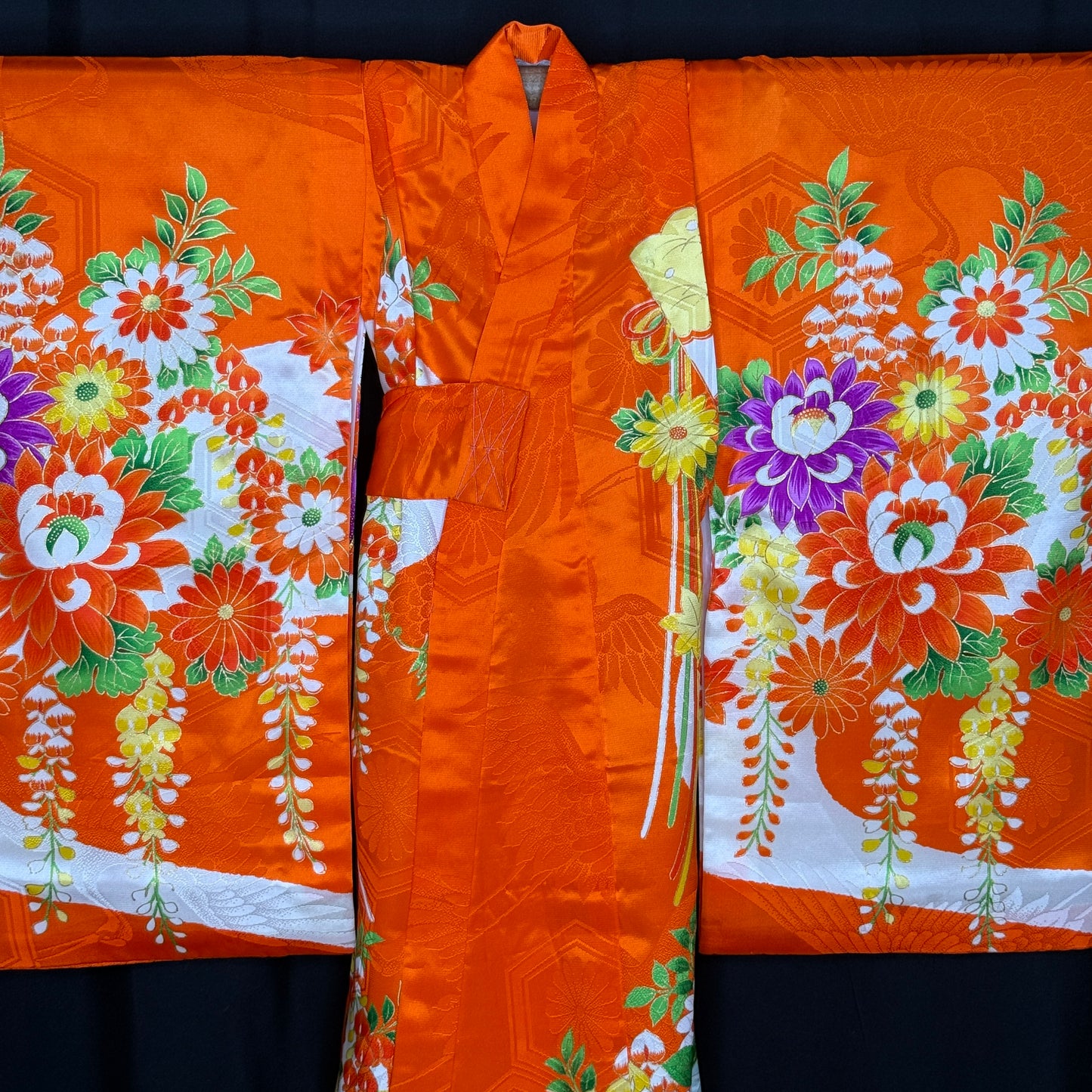 "Wisteria Cascade" Vintage Girl's Kimono