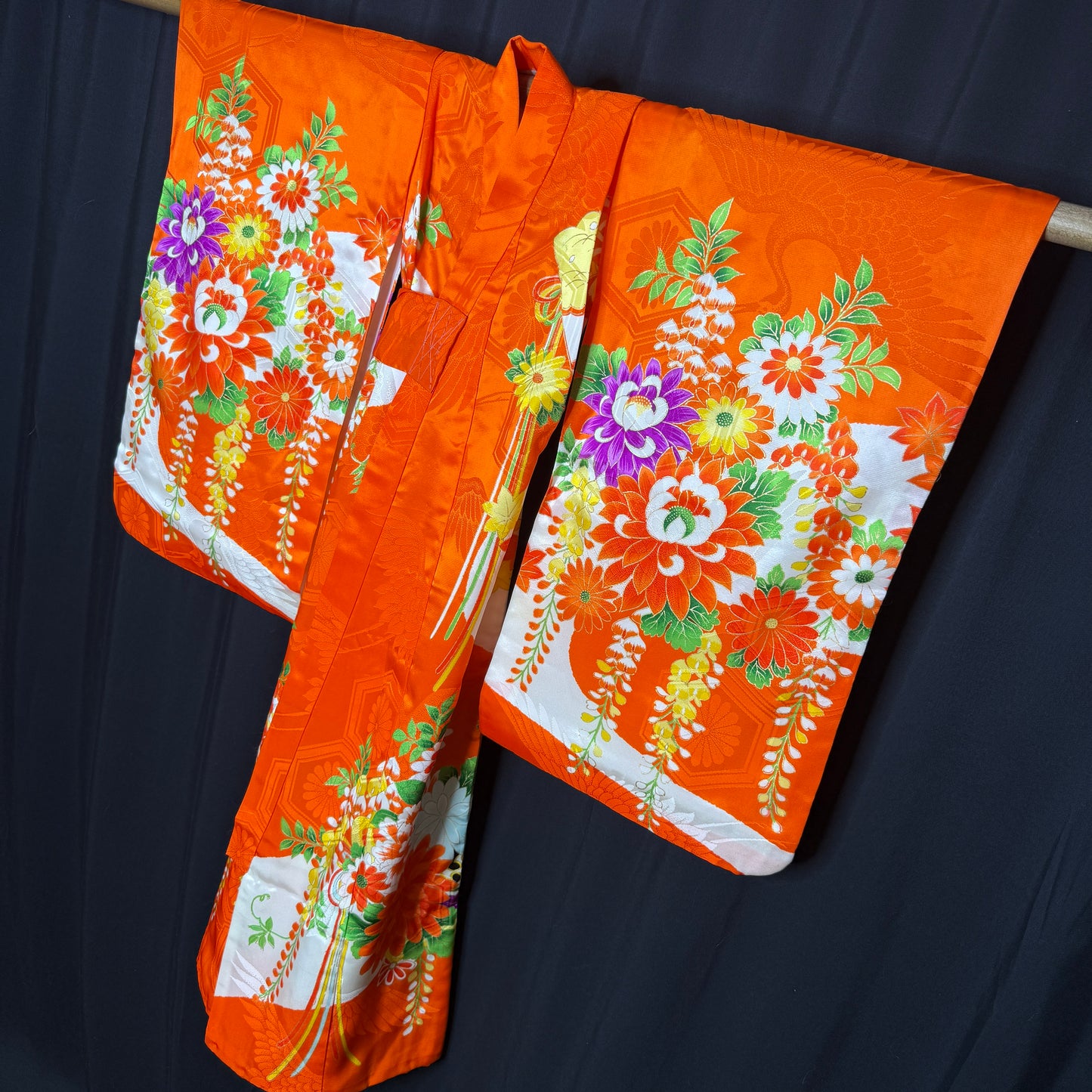 "Wisteria Cascade" Vintage Girl's Kimono