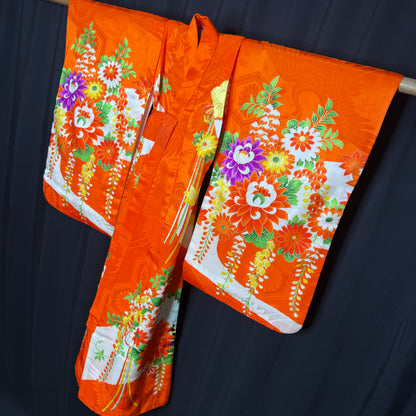 "Wisteria Cascade" Vintage Girl's Kimono