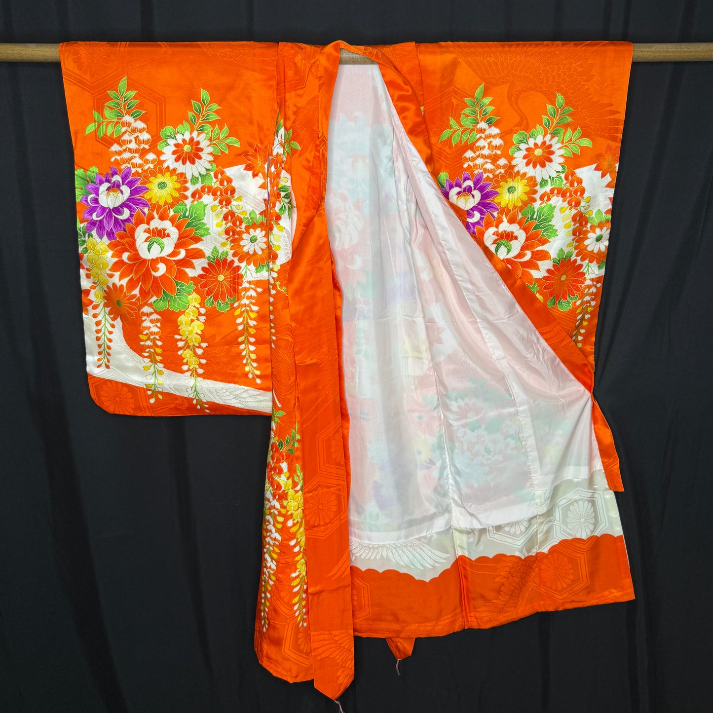 "Wisteria Cascade" Vintage Girl's Kimono