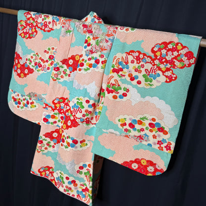 "Heavenly Wishes" Vintage Girl's Kimono
