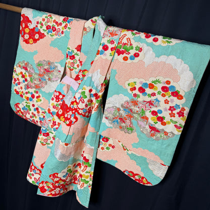 "Heavenly Wishes" Vintage Girl's Kimono