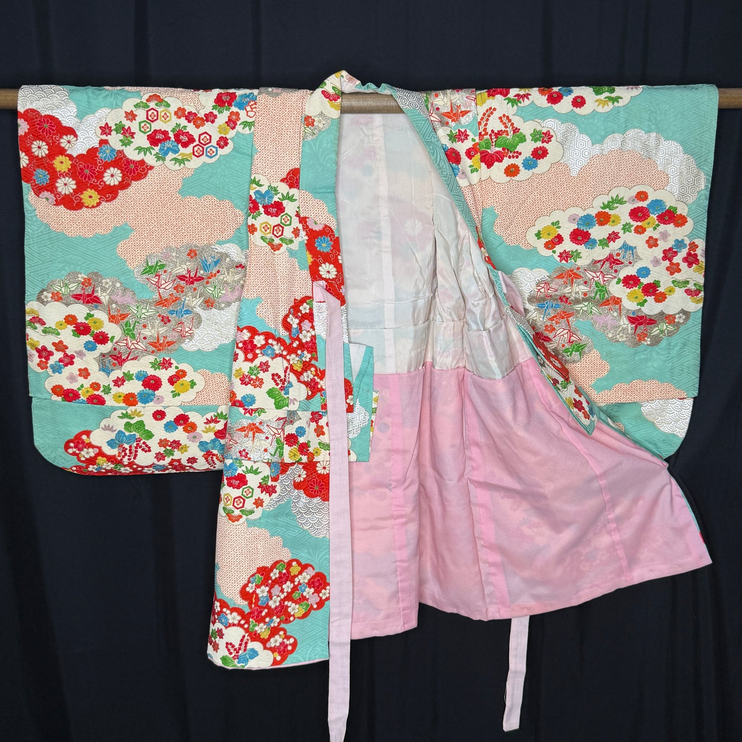 "Heavenly Wishes" Vintage Girl's Kimono