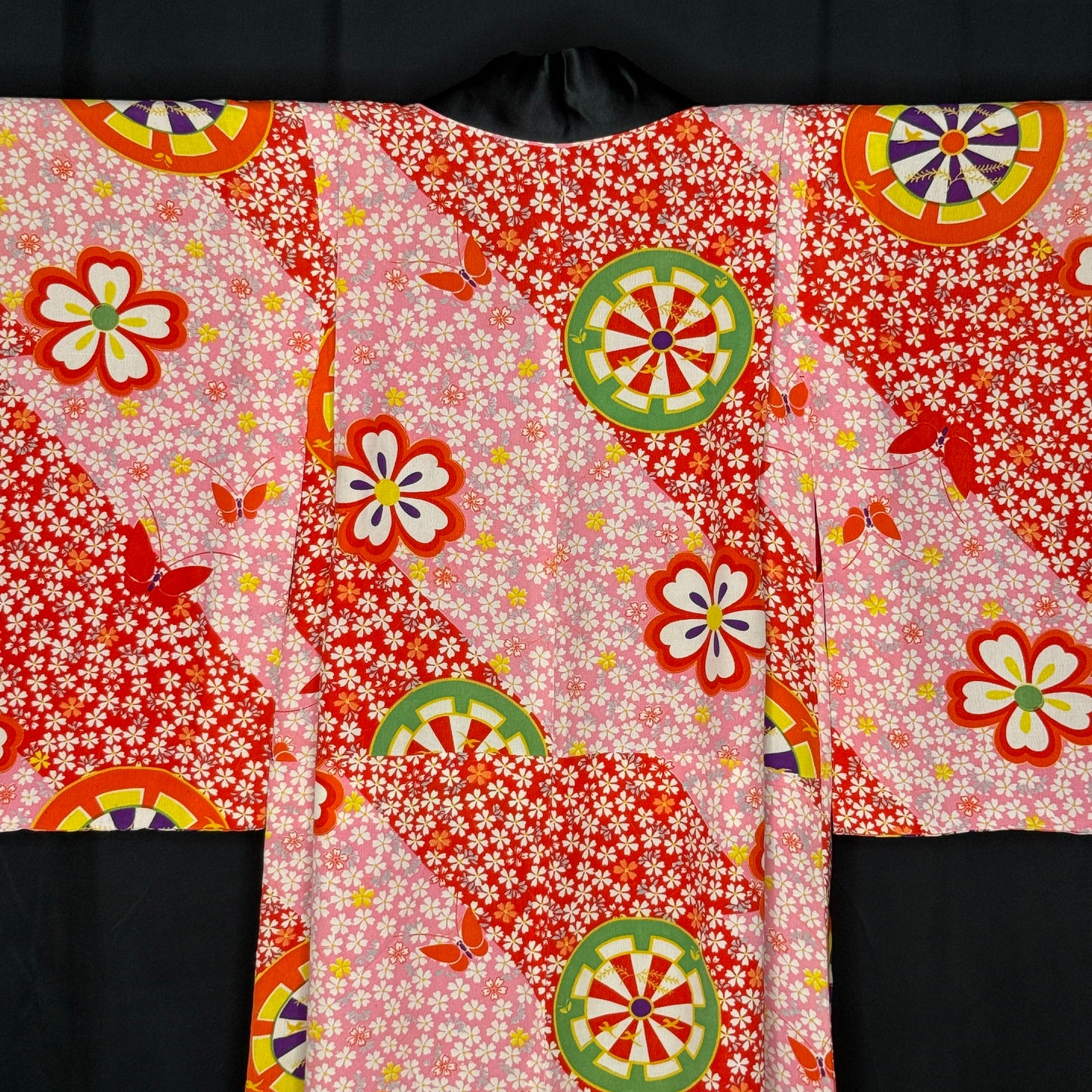 "Butterfly Wheels" Vintage Girl's Kimono