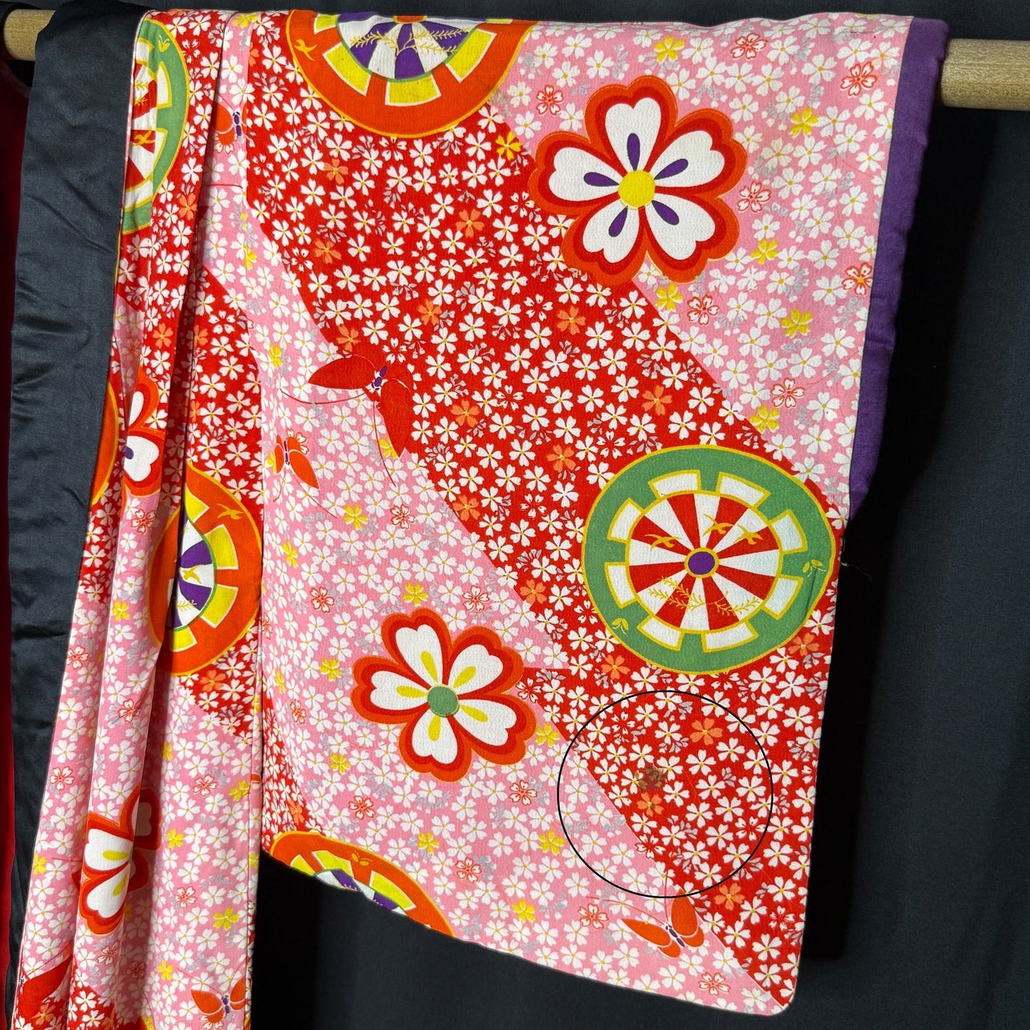 "Butterfly Wheels" Vintage Girl's Kimono