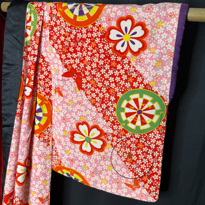 "Butterfly Wheels" Vintage Girl's Kimono