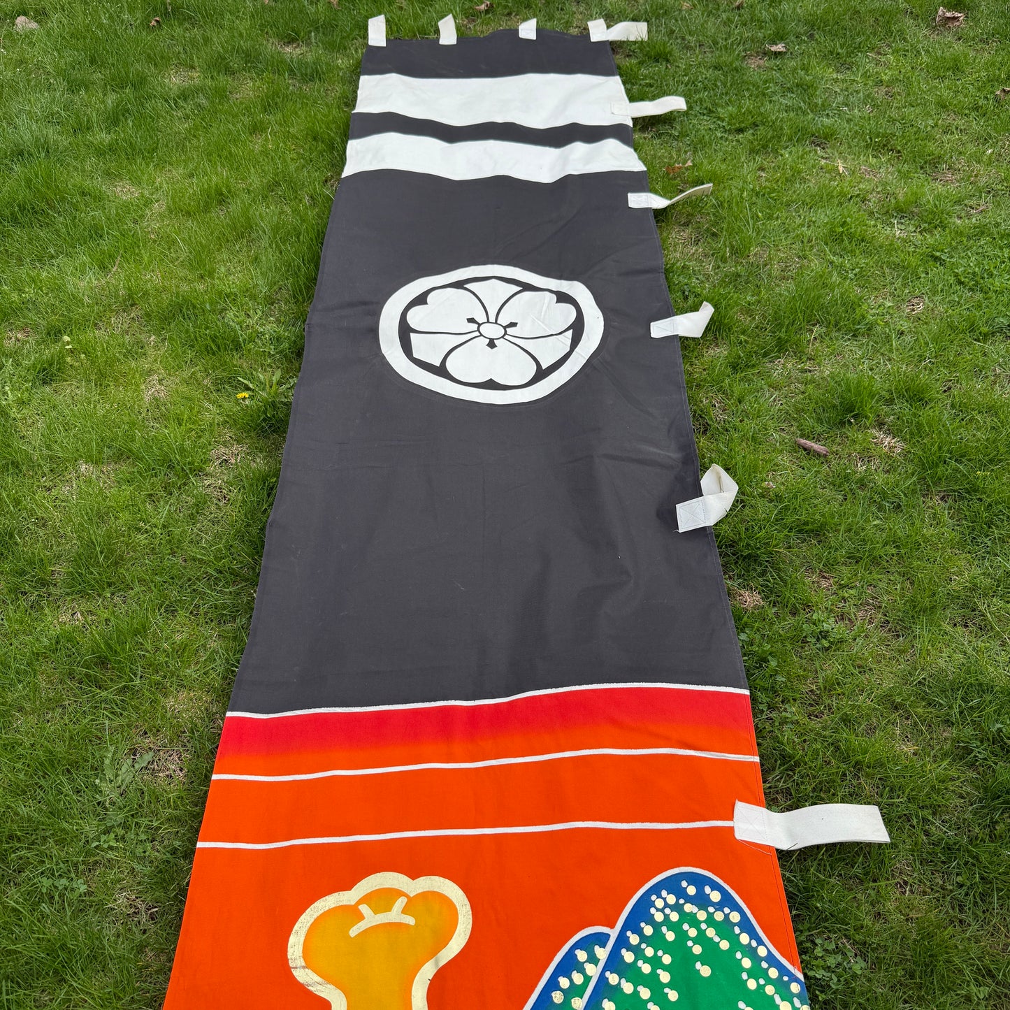 "Three Samurai" Vintage Nobori Banner