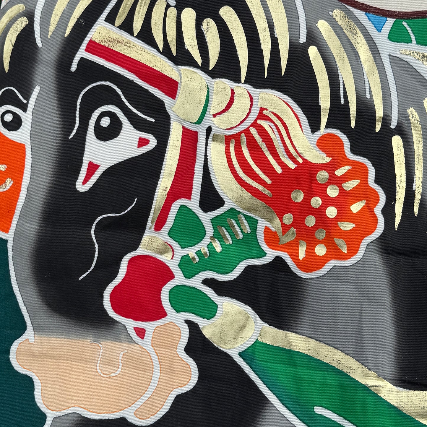 "Three Samurai" Vintage Nobori Banner