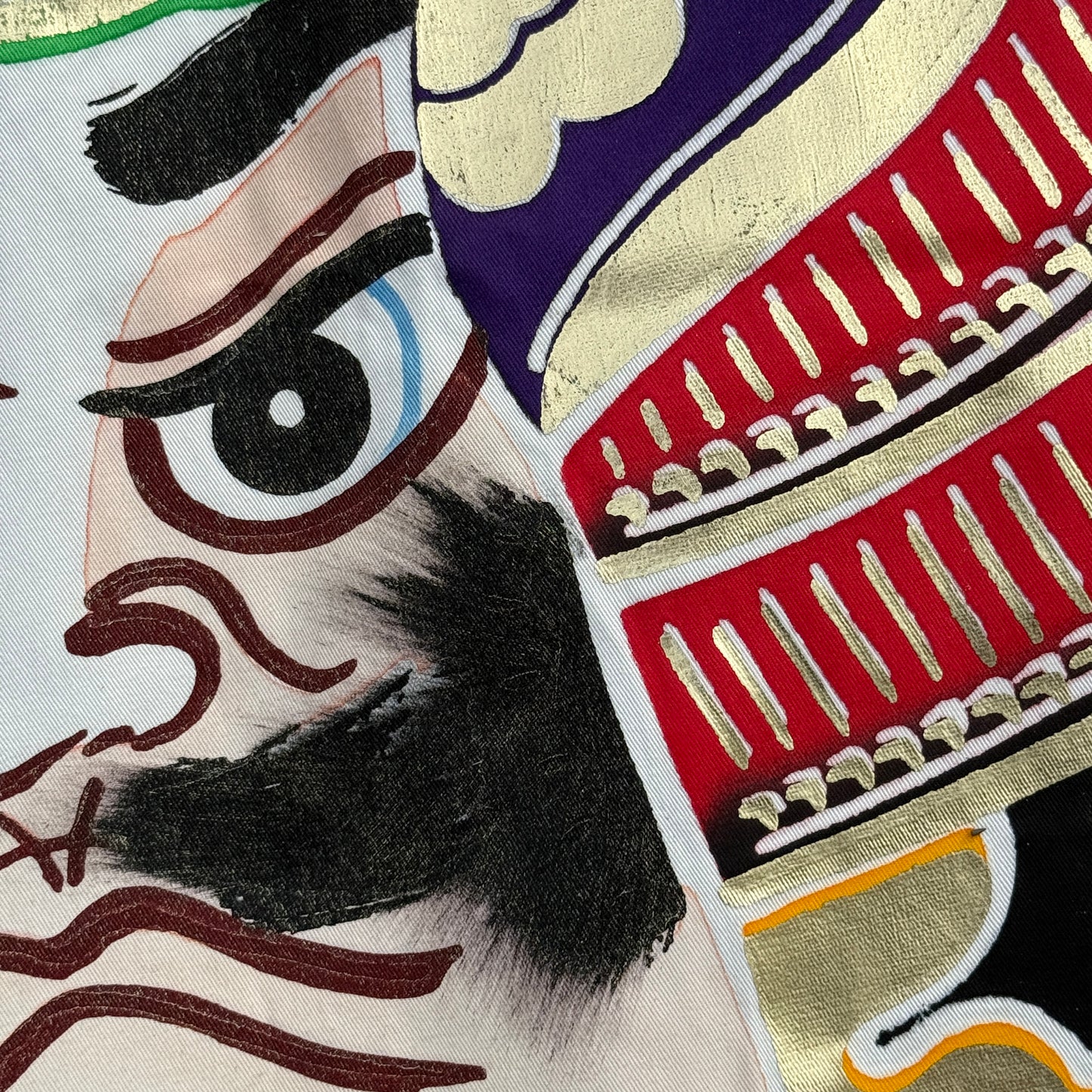 "Three Samurai" Vintage Nobori Banner