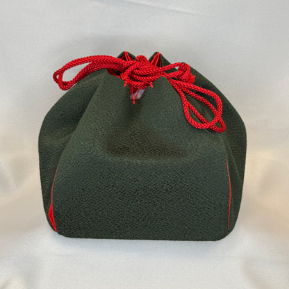 "Holiday Colors" Japanese Kinchaku Drawstring Bag