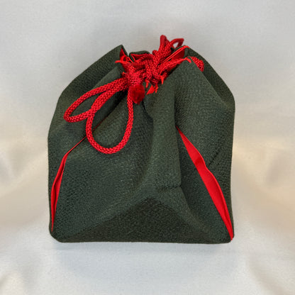 "Holiday Colors" Japanese Kinchaku Drawstring Bag
